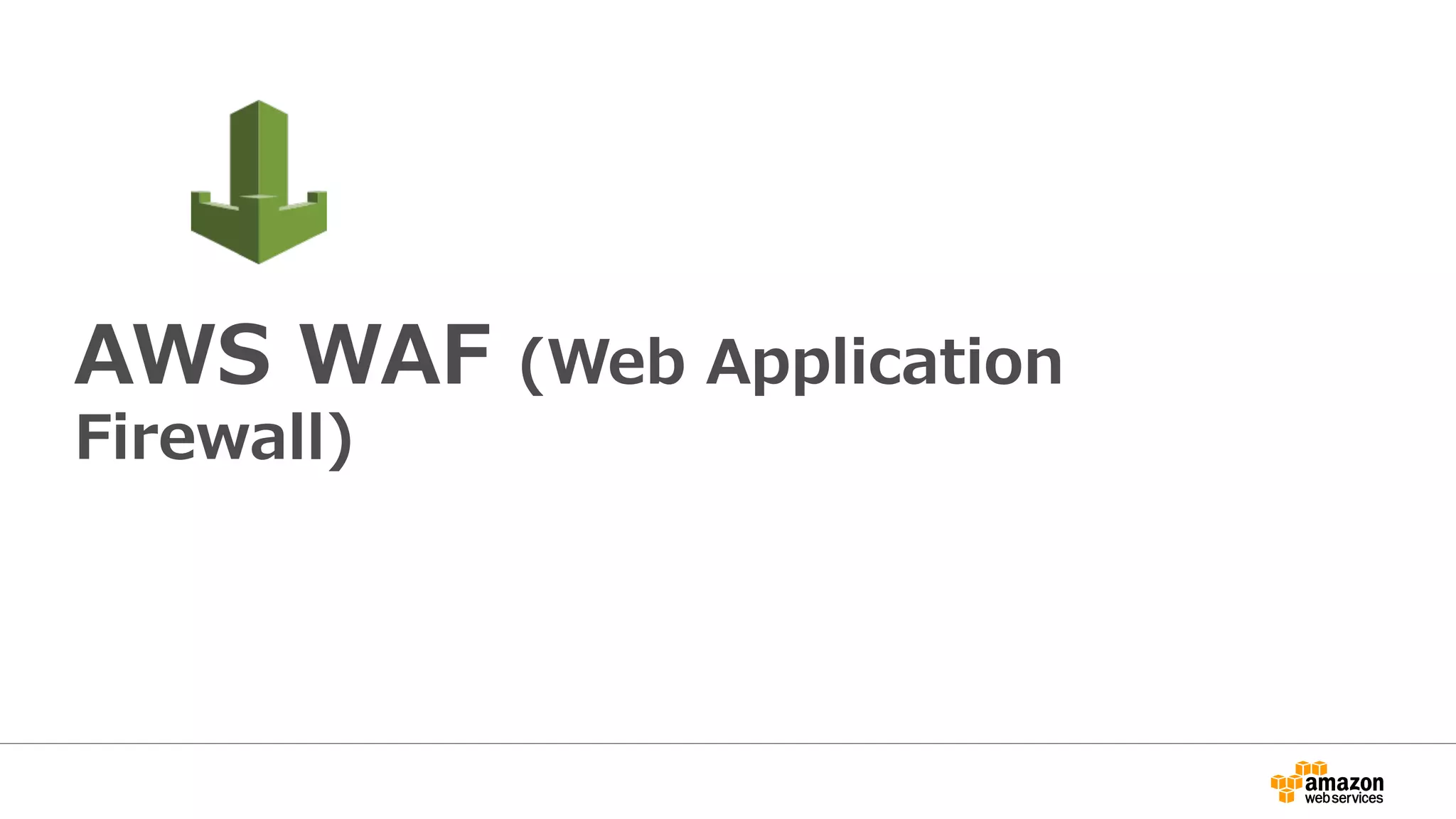AWS WAF (Web Application
Firewall)
 