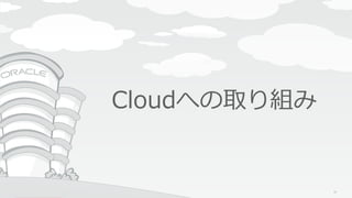 Copyright © 2015, Oracle and/or its affiliates. All rights reserved. |
Agenda
Cloudへの取り組み
69
 