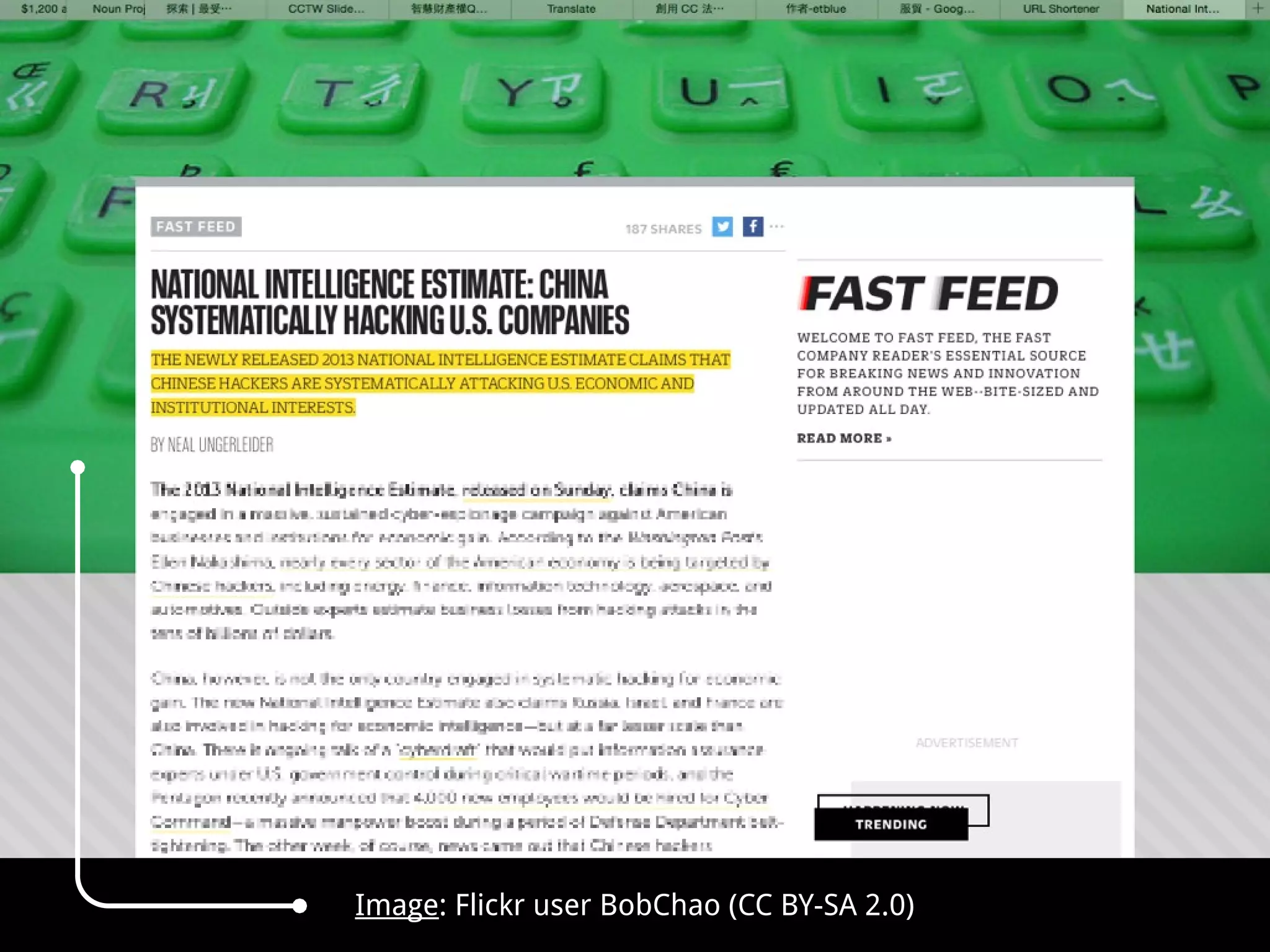 fastcompany.com/3005719/fast-feed/national-intelligence-estimate-china-sys
os/bobchao/2288801130/
Image: Flickr user BobChao (CC BY-SA 2.0)
 