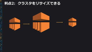 利点2: クラスタをリサイズできる
 