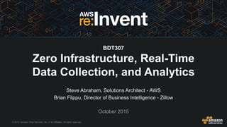 © 2015, Amazon Web Services, Inc. or its Affiliates. All rights reserved.
Steve Abraham, Solutions Architect - AWS
Brian F...
