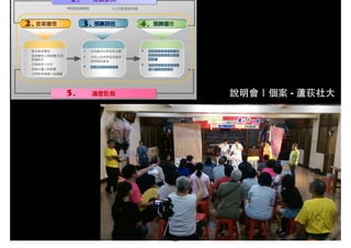 說明會｜個案 - 蘆荻社⼤大
44
 