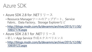 http://blogs.msdn.com/b/devamm/archive/2015/11/30/
10657174.aspx
http://blogs.msdn.com/b/devamm/archive/2015/12/08/
10659123.aspx
 
