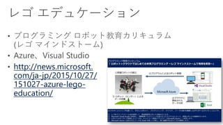 http://news.microsoft.
com/ja-jp/2015/10/27/
151027-azure-lego-
education/
 