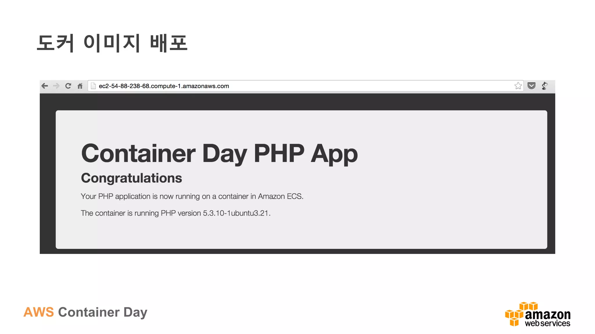 AWS Container Day
도커 이미지 배포
 