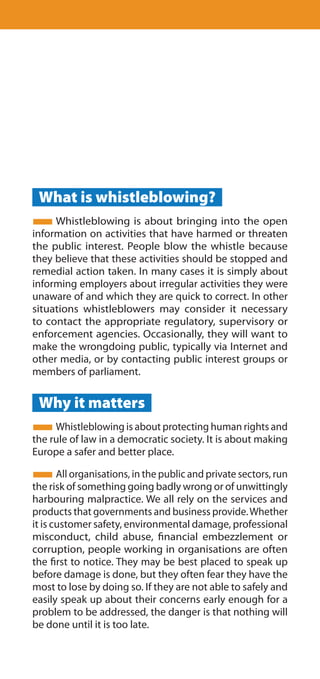 Protecting whistleblowers | PDF