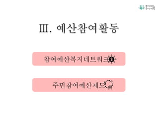 참여예산복지네트워크
주민참여예산제도
 