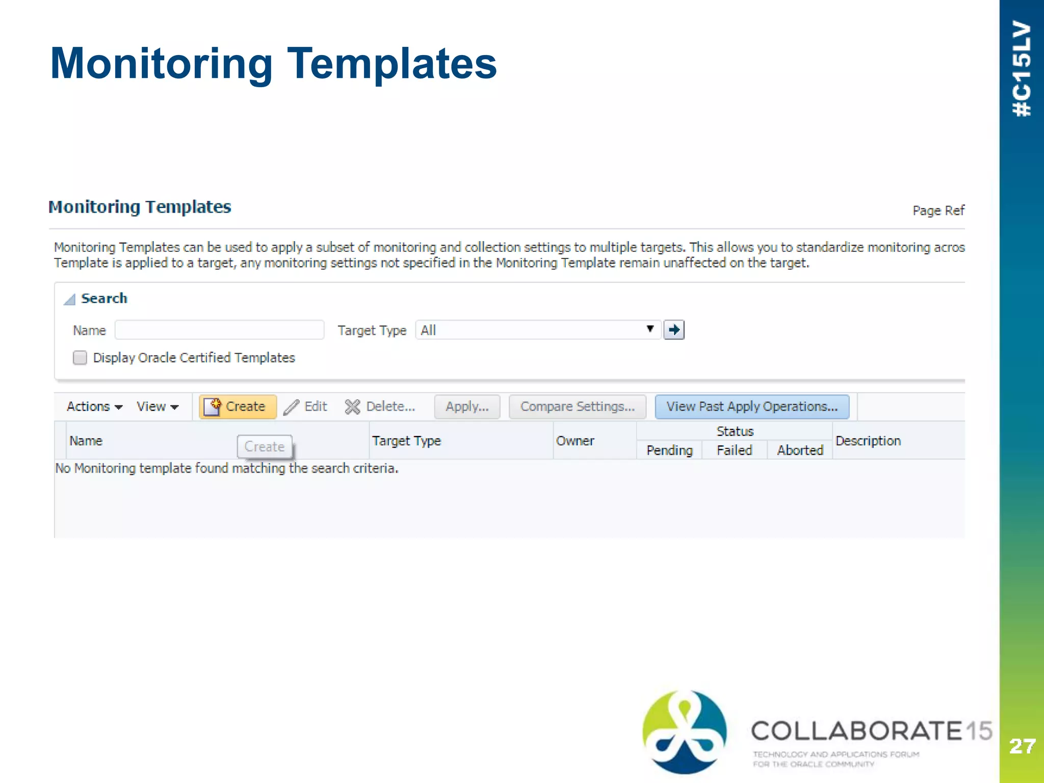 Monitoring Templates
 