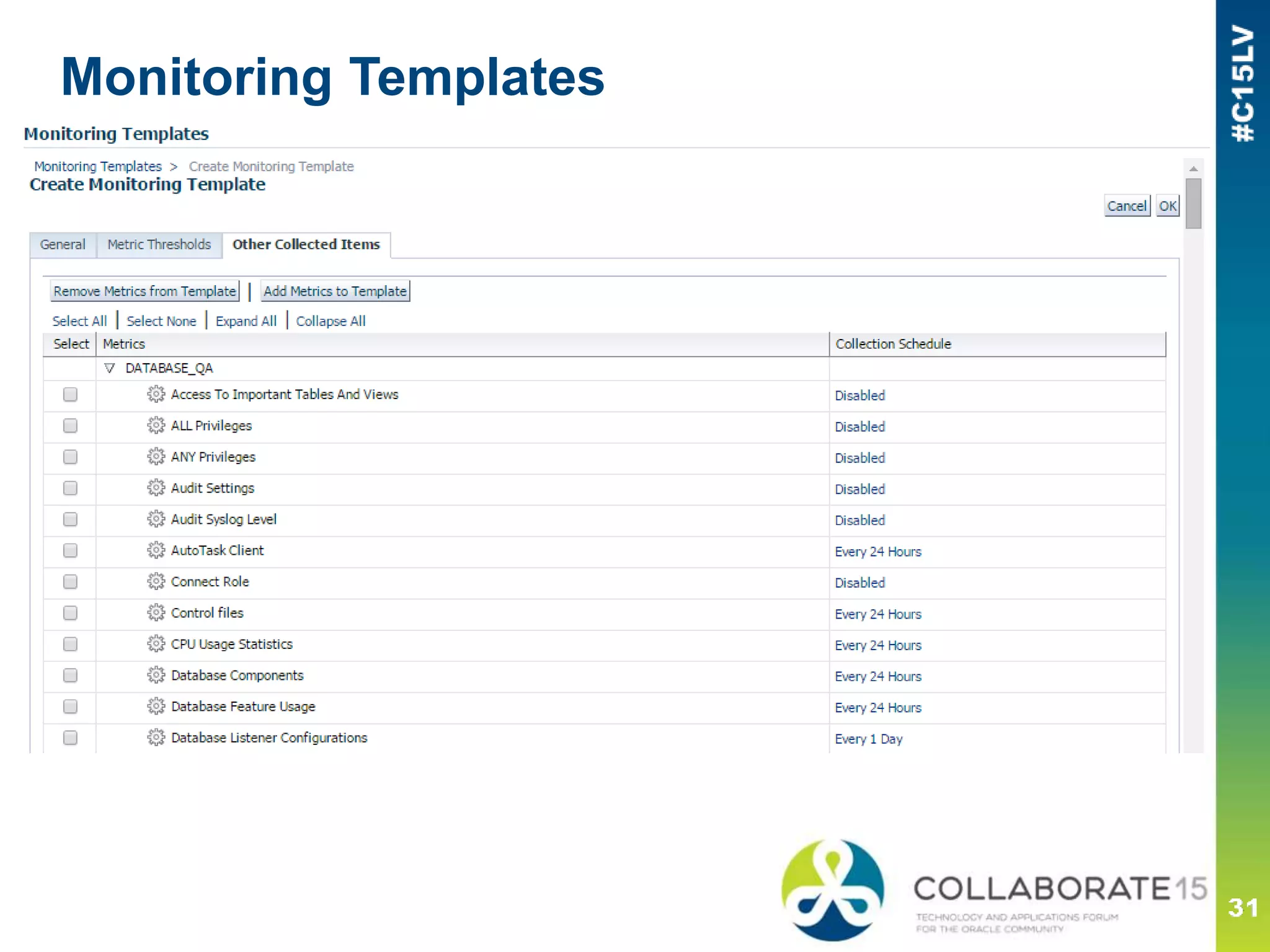 Monitoring Templates
 