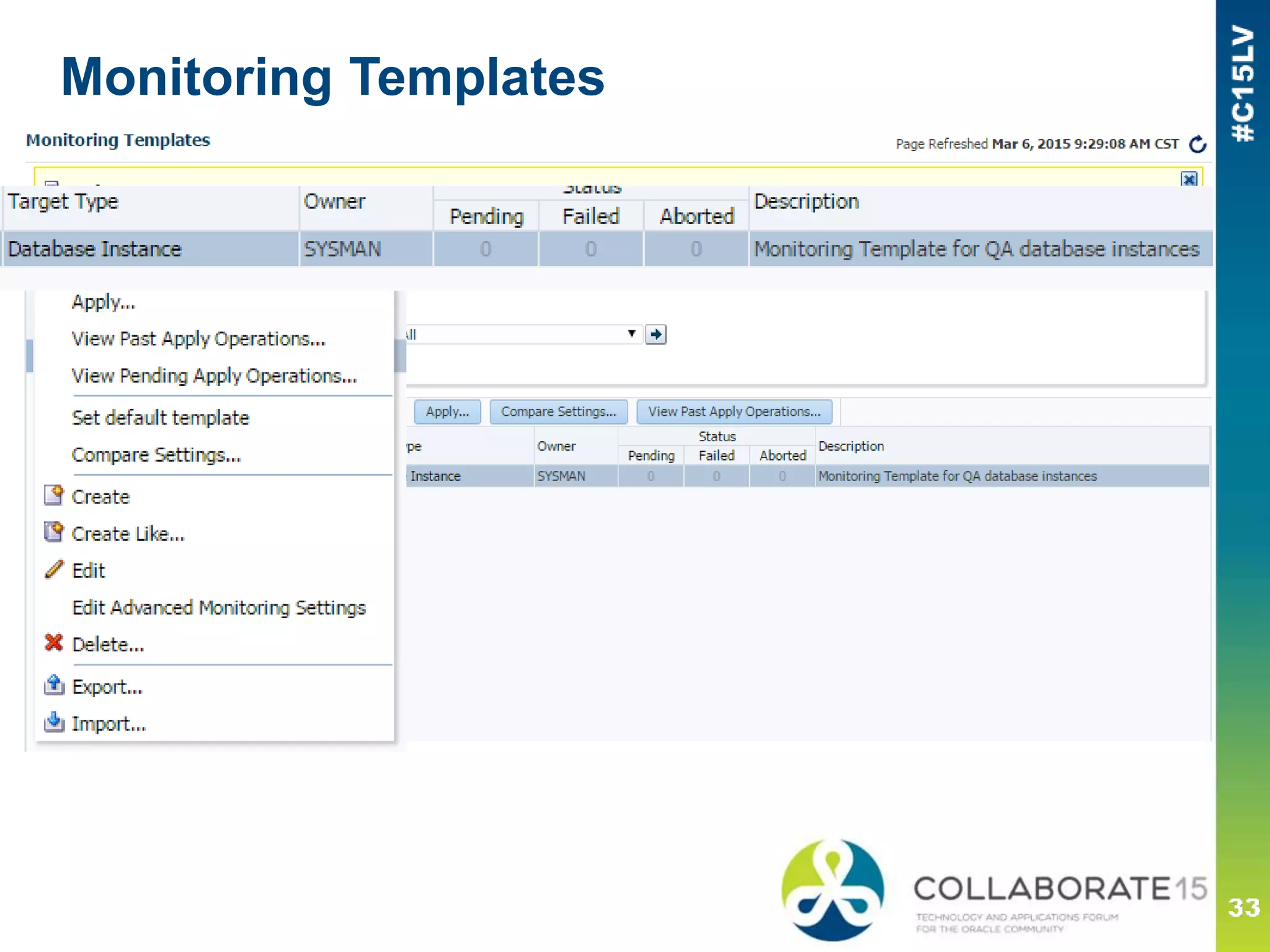 Monitoring Templates
 