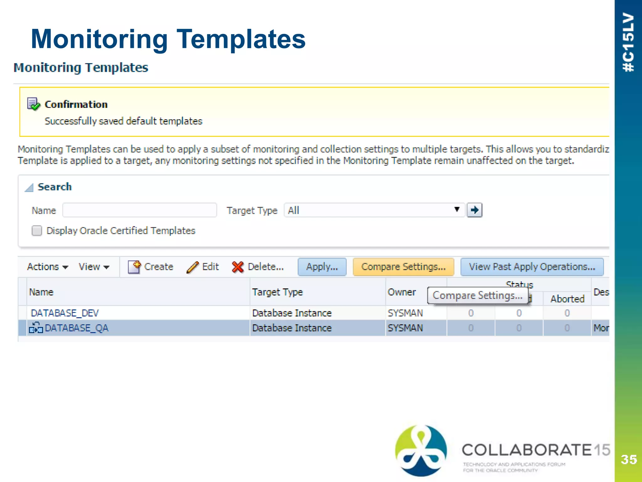 Monitoring Templates
 
