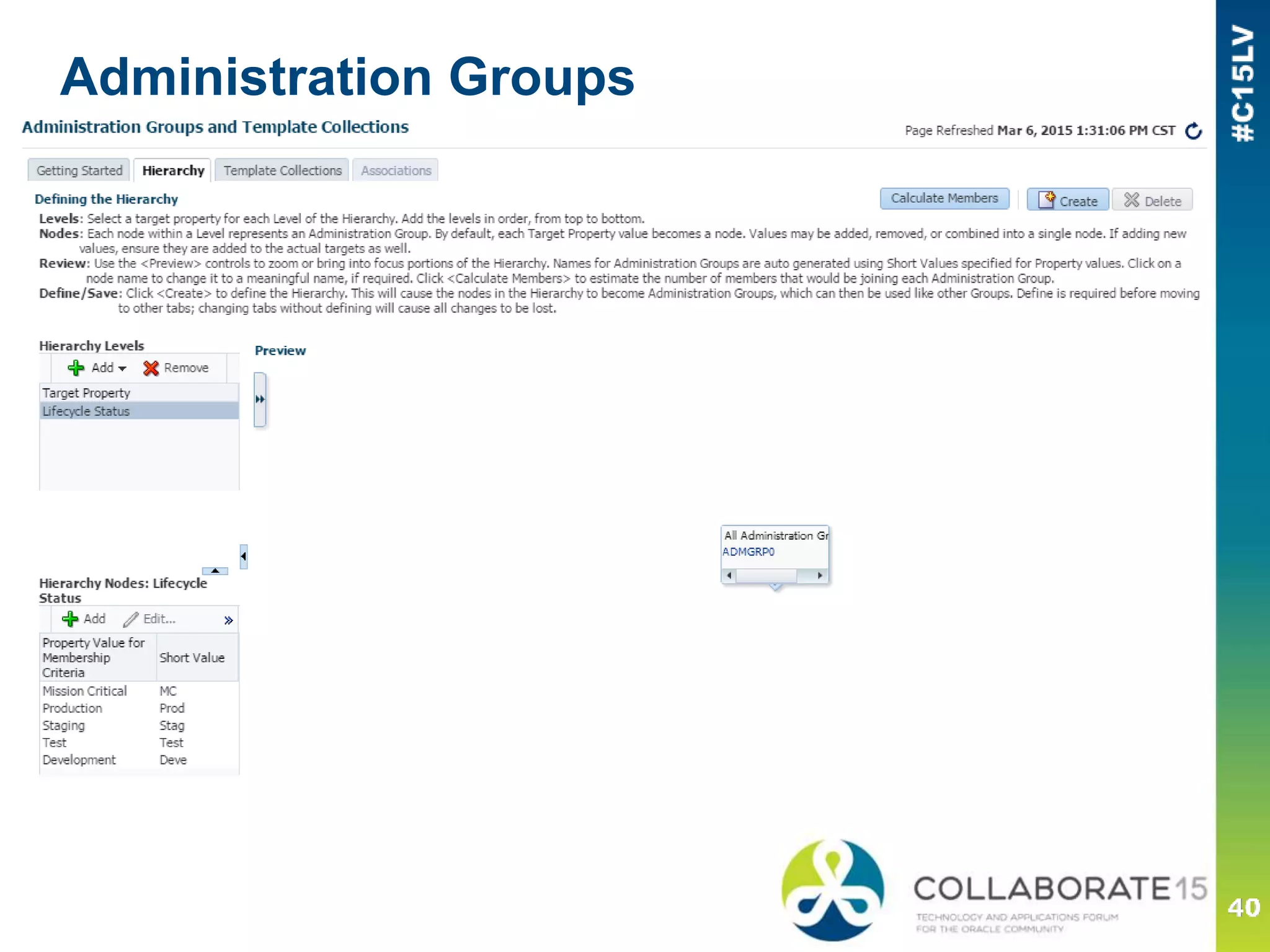 Administration Groups
 