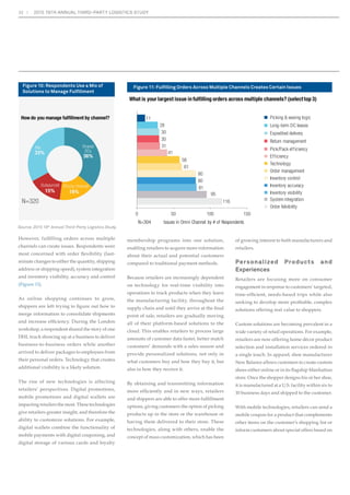 modest declines in the percentages of shippers 
indicating they outsource certain activities and 
processes. Also, one perspective that received 
attention in this year’s workshops was that 
there is continuing evidence that, in many 
instances, shippers will choose not to outsource 
operations where they feel they can serve their 
customers better. 
Again with this year’s study, the most 
frequently outsourced activities tend to be 
those that are more transactional, operational 
DQGUHSHWLWLYH7KHVHLQFOXGHGRPHVWLFDQG 
international transportation (80% and 70%, 
respectively), warehousing (67%), customs 
brokerage (53%) and freight forwarding (51%). 
:LWKWKHH[FHSWLRQRIGRPHVWLFWUDQVSRUWDWLRQ 
these percentages are several points lower than 
those reported in the previous study. 
7KH OHVV IUHTXHQWO RXWVRXUFHG DFWLYLWLHV 
indicated in Figure 3 continue to be those that 
DUH PRUH VWUDWHJLF FXVWRPHU IDFLQJ DQG ,7 
LQWHQVLYH([DPSOHVLQFOXGHRUGHUPDQDJHPHQW 
DQGIXOÀOOPHQWLQYHQWRUPDQDJHPHQWVXSSO 
FKDLQFRQVXOWDQFVHUYLFHV,7VHUYLFHV//33/ 
services and customer service. Generally, these 
percentages also are lower than those reported 
in the previous study. 
Among the many topics of interest during 
workshops was that there appears to be 
an evolution of demand for and increasing 
acceptance of the concept of 4PL services 
(broadly defined). Although there are a 
growing number of companies (or divisions 
of companies) that are viewed as commercial 
providers of 4PL services, the types of services 
that would be offered by a 4PL are also the same 
types of services that should be evident in any 
well-run customer supply chain organization. 
Although it is not fair to draw conclusions 
based on one year’s supply of new survey 
results, the analysis looks carefully at the 
reasons why shippers generally reported lesser 
percentages in terms of utilizing many of the 
logistics services and processes than they did 
in the previous year’s study. Among the reasons 
that may bear some relevance are: impacts of 
ODJJLQJJOREDOHFRQRPLHVGHFLVLRQVPDGHE 
providers of logistics services that have impacts 
RQSULFLQJDQGDYDLODELOLWRIWKRVHVHUYLFHV 
responses to shippers feeling pressure to reduce 
Current State of the 3PL Market 15 
FRVWVZKHUHYHUDQGZKHQHYHUSRVVLEOHDQG 
changing purchasing patterns among shippers. 
Also, the composition of this year’s survey 
respondents may also have some impact on 
the results included in Figure 3. 
3PL’s IT Capabilities: What are the 
Front-Running Types of Information 
Technologies? 
It has been clear for some time that the 
SURYLVLRQRIFDSDEOH,7VHUYLFHVKDVEHHQDNH 
element of the value proposition in shipper-3PL 
relationships. As shown in Figure 4, shippers 
indicate a greater need for activities such as 
transportation management, warehouse/ 
distribution center management, EDI, visibility, 
HWFZKLFKDUHPRVWOH[HFXWLRQDQGWUDQVDFWLRQ 
oriented. In fact, there is a relatively discernable 
relationship between the propensity of shippers 
WRXWLOL]HVSHFLÀF,7EDVHGVHUYLFHVDQGWKH 
types of logistics services that are outsourced 
to 3PLs (as summarized in Figure 3). Looking 
DWWKH,7EDVHGVHUYLFHVLQ)LJXUHWKDWDUH 
of a somewhat lesser priority at present, it 
is apparent that these are generally related 
 