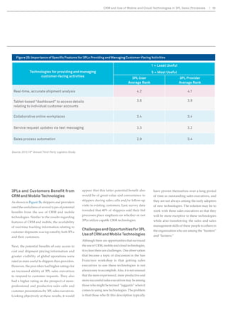 Figure 16: Capabilities Organizations Value in a Functional or Business Leader 
0% 10% 20% 30% 40% 50% 60% 70% 
Operational execution 
Driving growth 
People management and development 
Relationship building and networking 
Strategic planning 
Change management 
Technical competence 
International business exposure 
% of Respondents 
Source: 2015 19th Annual Third-Party Logistics Study. 
Figure 17: Industry Demands for New Supply Chain Talent 
Strategic Workforce Management Throughout the Supply Chain 29 
+RZHYHUWRVHHWKHEHQHÀWVDFRPSDQPXVW 
have a sound business strategy. In addition, its 
talent strategy must be designed to support the 
business strategy and be integrated across all 
KXPDQUHVRXUFHSUDFWLFHV7KHMRLQWVWUDWHJ 
works best when the approach includes thought 
OHDGHUVH[SHULHQFHGZLWKVWUDWHJLFDOLJQPHQW 
who have insight on the industry as well as 
talent practices. It is also crucial to have an 
open, facilitated dialogue among top business 
and HR leaders. 
ƒ The estimated demand for supply chain professionals to exceed supply in the ratio of 6:1 
ƒ The average hiring growth rate is expected to be higher than the average growth rate across other 
occupations 
Supply Chain Talent Gap 
ƒ 60 mn people to exit the industry by 
2015 
ƒ Only 40 mn people to fill up the gap 
ƒ More evident gap across middle 
and senior management level in the 
transport and logistics industry 
Source: 2015 19th Annual Third-Party Logistics Study. 
Industry Demands for New Supply Chain Talent 
Supply Chain Professional Dynamics 
ƒ 
ƒ 
ƒ 
Potential Shortage 
ƒ Shortage of talent due to 
the constant evolution of supply 
chain processes 
ƒ Demand for supply chain experts 
to grow exponentially with 
demand being greater than supply 
across all supply chain roles 
Supply 
Chain 
Talent 
Only ‘hard skills’ involved in operations management would not be sufficient in the future 
Optimum mix of both ”soft” and “hard” skills involving leadership qualities and cross-functional 
competencies will shape the industry 
Due to dynamic nature of the industry, 3 out of 4 jobs in supply chain are expected to change by 2015 
 