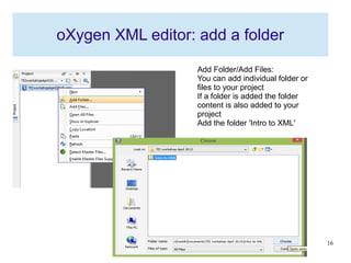 Introduction to markup language and oXygen XML editor | PDF