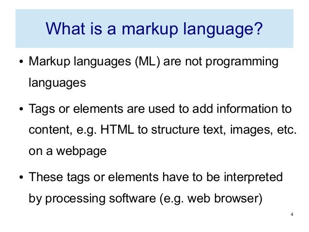 Introduction to markup language and oXygen XML editor