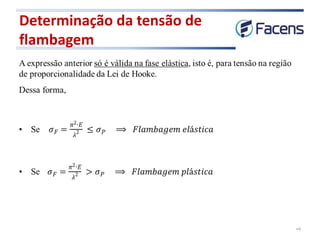 •9
Determinação da tensão de
flambagem
 