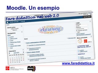 Moodle. Un esempio
www.faredidattica.it
 