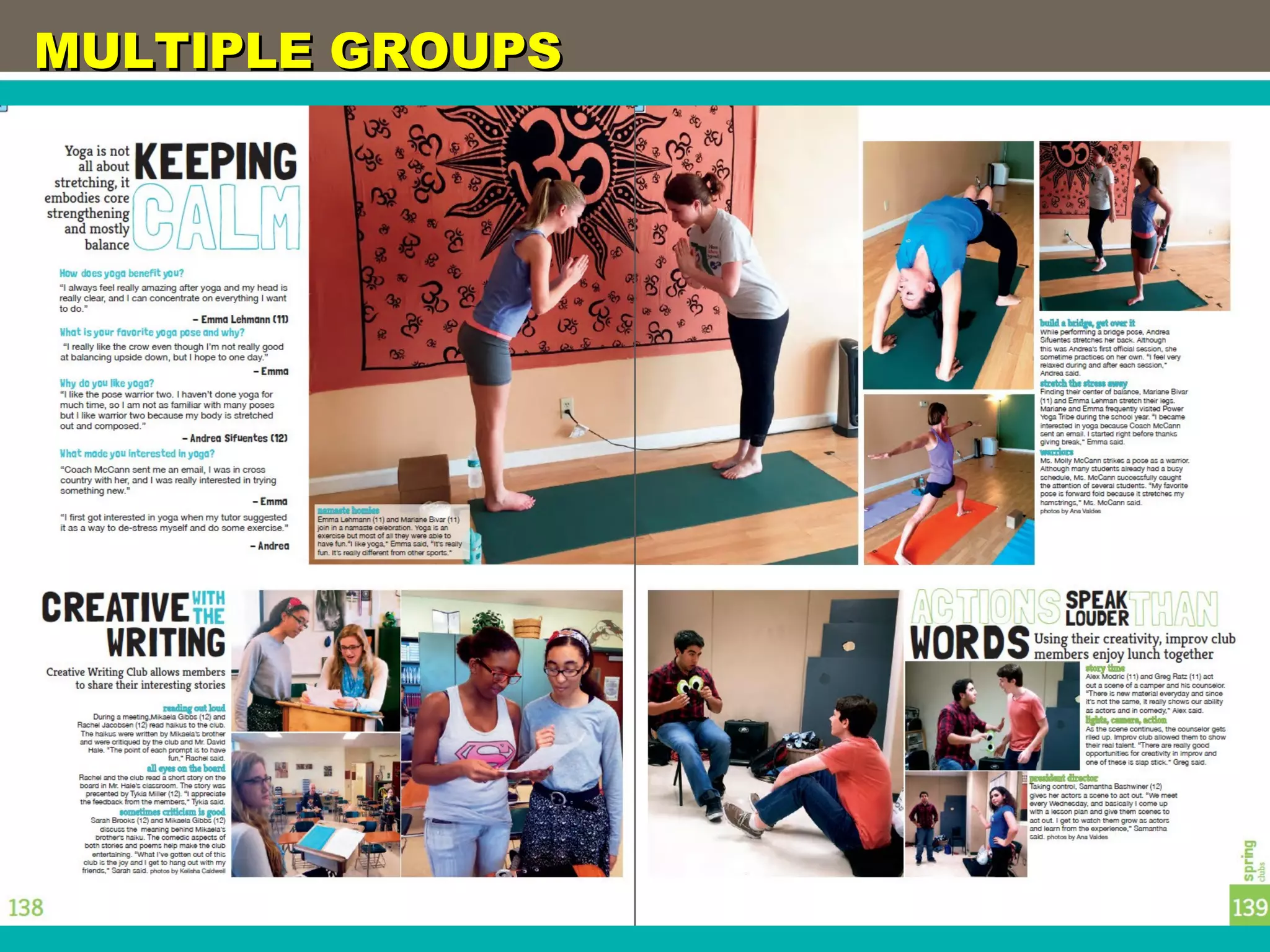 MULTIPLE GROUPSMULTIPLE GROUPS
 