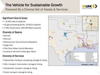 The Vehicle for Sustainable Growth
Significant Size & Scale
 ~ 9,100 miles of pipelines
 16 gas processing plants, 3.6 Bcf/d capacity
 7 NGL fractionators, 280,000 Bbl/d capacity
Diversity of Basins
 Barnett
 Permian
 Midcontinent: Cana & Arkoma-Woodford
 Eagle Ford
 Ohio River Valley: Utica & Marcellus
 Louisiana: demand market (gas, NGLs)
Diversity of Services
 Natural Gas: transport, processing, storage & mktng.
 NGL: transport, fractionation, storage & mktng.
 Condensate: transport, storage & mktng.
 Crude: transport, storage & mktng. 11
Powered By a Diverse Set of Assets & Services
 