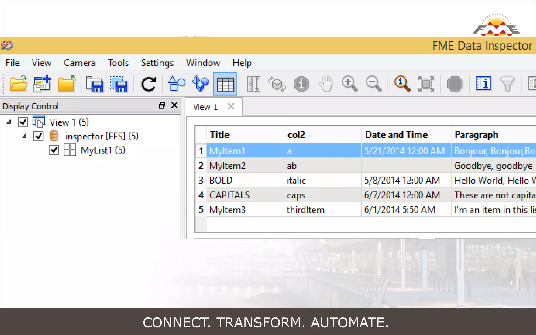CONNECT. TRANSFORM. AUTOMATE.
 