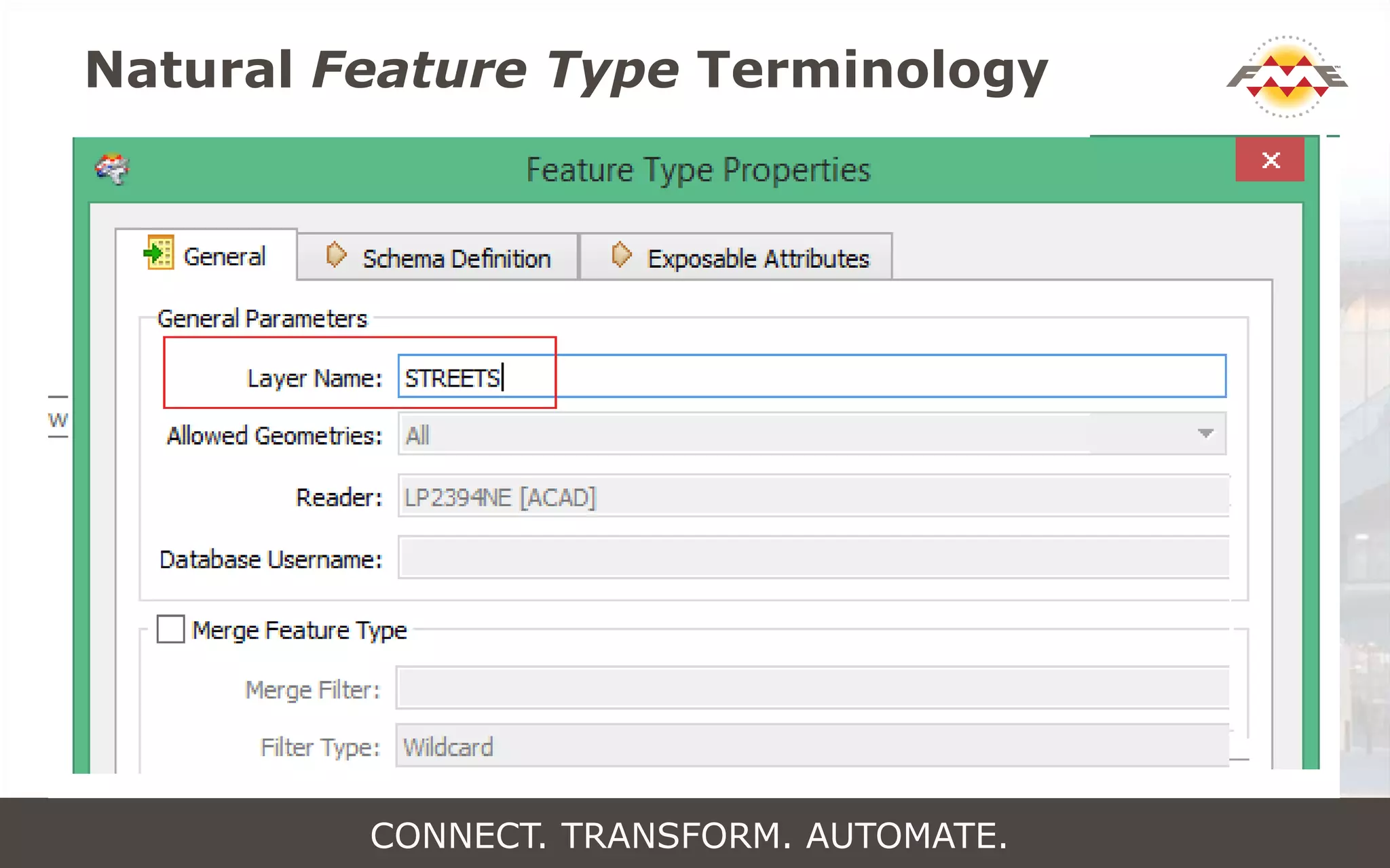 Natural Feature Type Terminology
CONNECT. TRANSFORM. AUTOMATE.
 