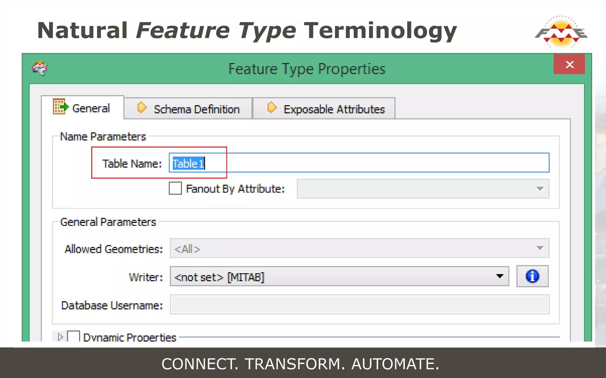 Natural Feature Type Terminology
CONNECT. TRANSFORM. AUTOMATE.
 