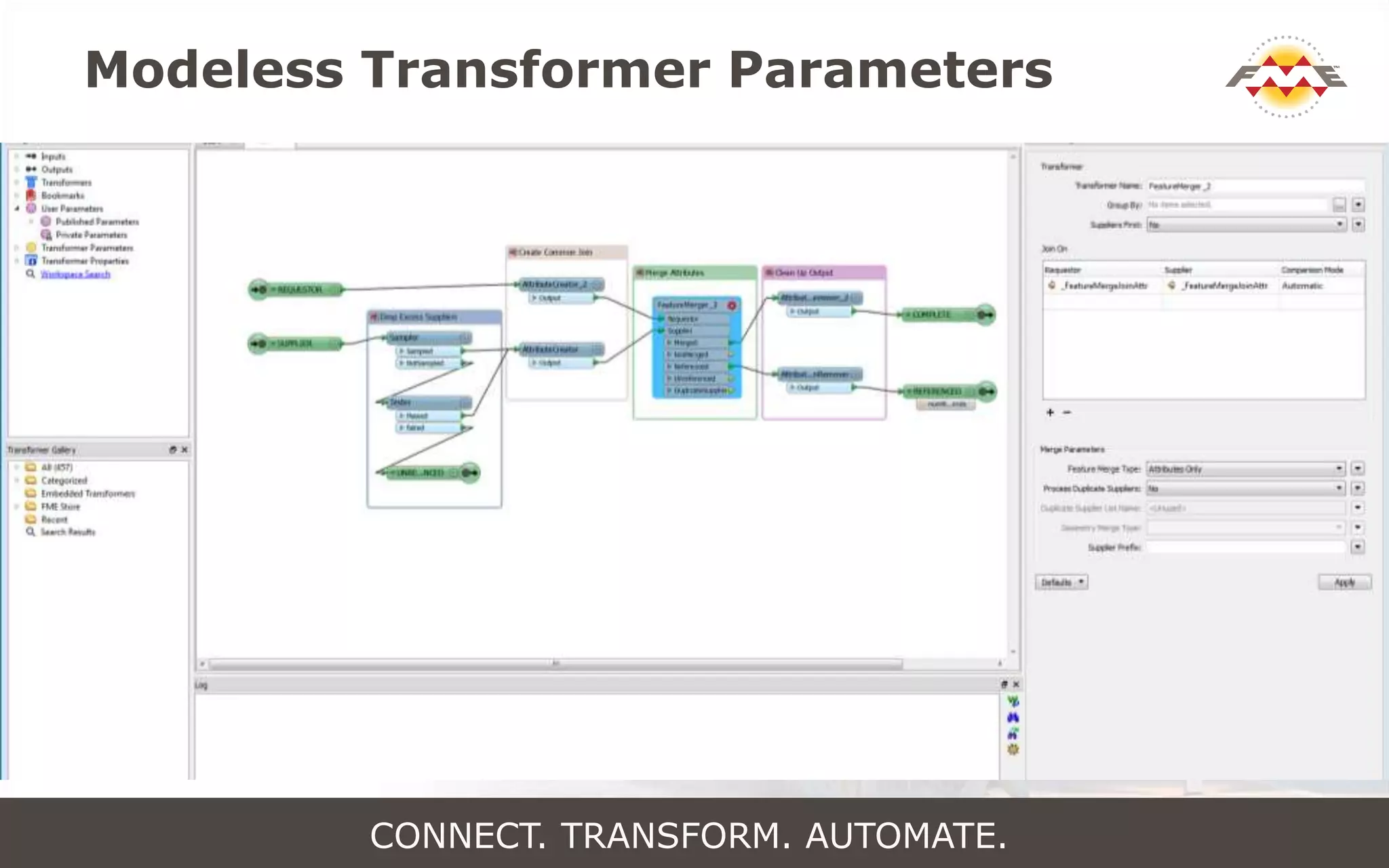 Modeless Transformer Parameters
CONNECT. TRANSFORM. AUTOMATE.
 