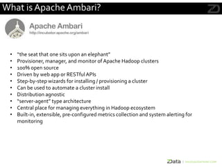 2015 zData Inc. - Apache Ambari Overview | PPTX