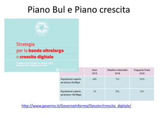 Piano Bul e Piano crescita
http://www.governo.it/GovernoInforma/Dossier/crescita_digitale/
 