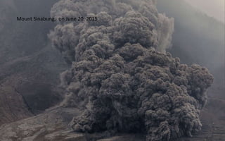 Mount Sinabung, on June 20, 2015
 