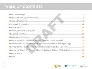 2015 B2B Content Marketing Benchmarks, Budgets and Trends - North America by Content Marketing Institute and MarketingProfs Slide 2