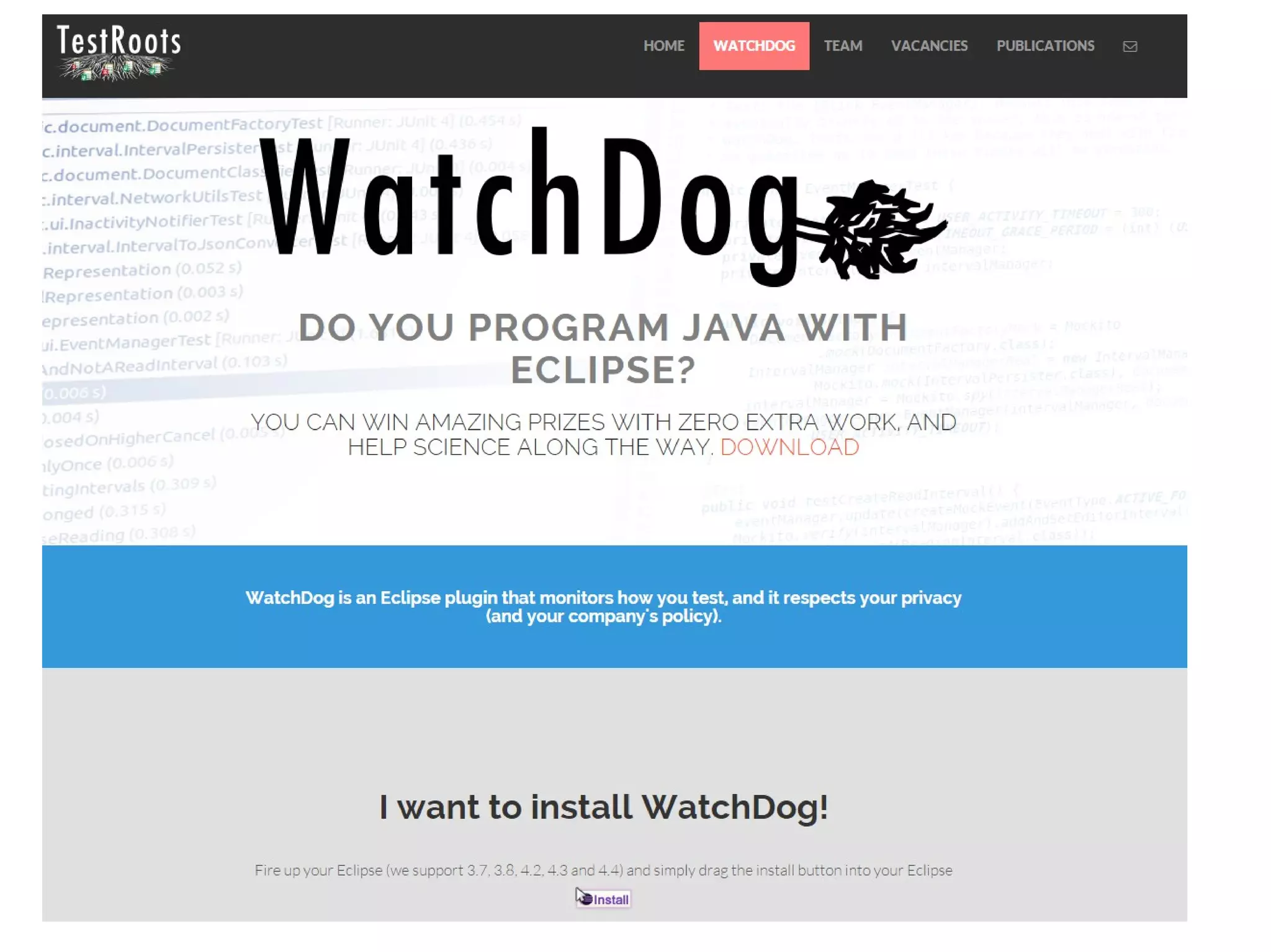 Thou shalt not
have less than
75% coverage
Students
 