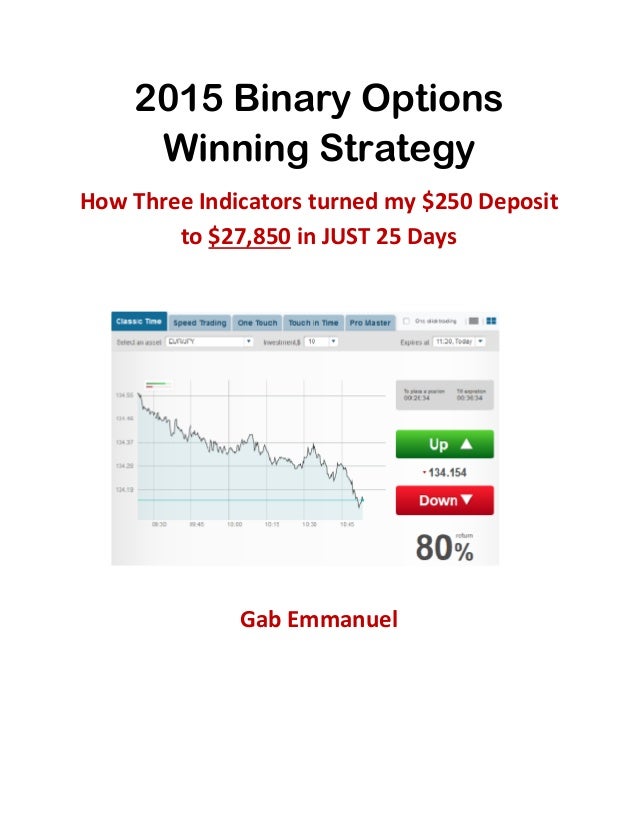 binary options strategy maschke