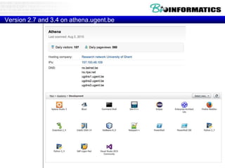Version 2.7 and 3.4 on athena.ugent.be
 
