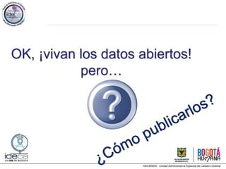 OK, ¡vivan los datos abiertos!
pero…
 
