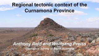 Regional tectonic context of the
Curnamona Province
Anthony Reid and Wolfgang Preiss
Geological Survey of South Australia
 