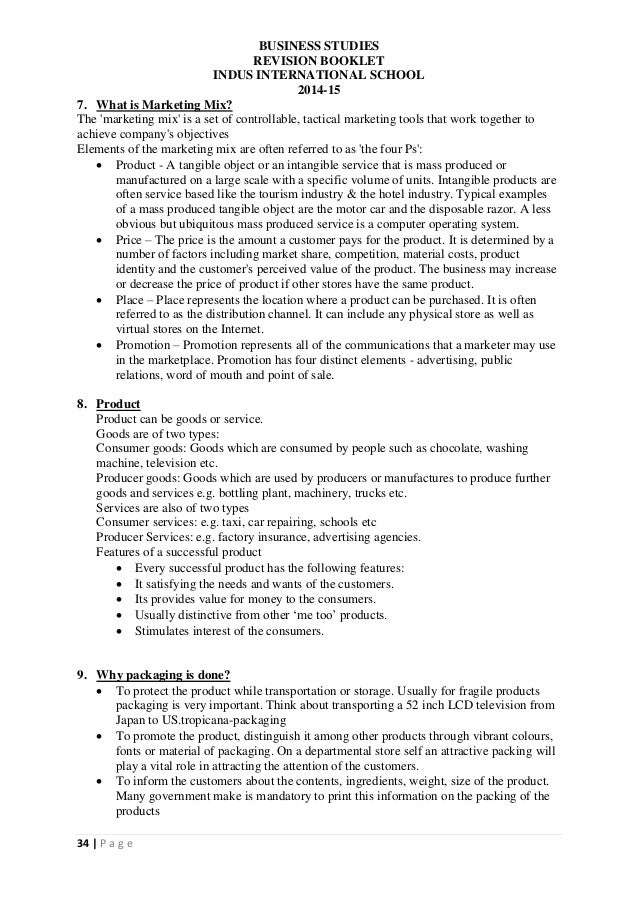 IGCSE Business Studies Notes