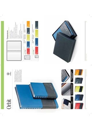 56BRUNOVISCONTI2015BRUNOVISCONTI201557
OrbitГОТОВ
КПЕРСОНАЛИЗАЦИИ
-
Ежедневник
полудатированныйблок
ЕжедневникА5
APT.3-159/...
ЕжедневникА6
APT.3-160/...
обложка:162х215мм
блок:145х210мм
обложка:105х137мм
блок:87х130мм
полудатированный,
416стр.
полудатированный,
416стр.
01
красный
02
синий
03
желтый
05
оранжевый
04
черный
01
красный
01
красный
02
синий
02
синий
03
желтый
03
желтый
04
черный
05
оранжевый
04
черный
закладкапластиковыйкармандлявизиток
закругленныйуголобложки,
серебряныйобрез
A5
A6
 