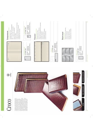 80BRUNOVISCONTI2015BRUNOVISCONTI201581
CrocoГОТОВ
КПЕРСОНАЛИЗАЦИИ
-
-
-
-
Планинг
недатированныйблок
Планинг
APT.3-016/027
обложка:320х125мм
блок:295х105мм
недатированный,128стр.
Ежедневник
полудатированныйблок
ЕжедневникА6+
APT.3-003/027
обложка:110х155мм
блок:107х150мм
полудатированный,416стр.
ЕжедневникА5+
APT.3-023/027
обложка:145х216мм
блок:143х210мм
полудатированный,416стр.
Визитница
на84визитки
Визитница
APT.3-033/027
обложка:125х203мм
блок:110х185мм
84визитки
визитницапланингсзакрытымгребнемзакругленныйугол,золотойобрез
A5+
A6+
PLANING
 