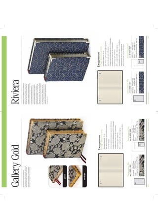 104BRUNOVISCONTI2015BRUNOVISCONTI2015105
Riviera
Ежедневник
полудатированныйблок
ЕжедневникА6+
APT.3-003/327
обложка:110х155мм
блок:107х150мм
полудатированный,416стр.
ЕжедневникА5+
APT.3-023/327
обложка:145х216мм
блок:143х210мм
полудатированный,416стр.
327327
A5+
A6+
-
-
-
GalleryGold
дваляссе
золотойобрез
ЕжедневникА6+
APT.3-003/302
обложка:110х155мм
блок:107х150мм
полудатированный,416стр.
ЕжедневникА5+
APT.3-023/302
обложка:145х216мм
блок:143х210мм
полудатированный,416стр.
302302
Ежедневник
полудатированныйблок
A5+
A6+
 