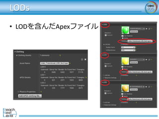 LODs
• LODを含んだApexファイル
 