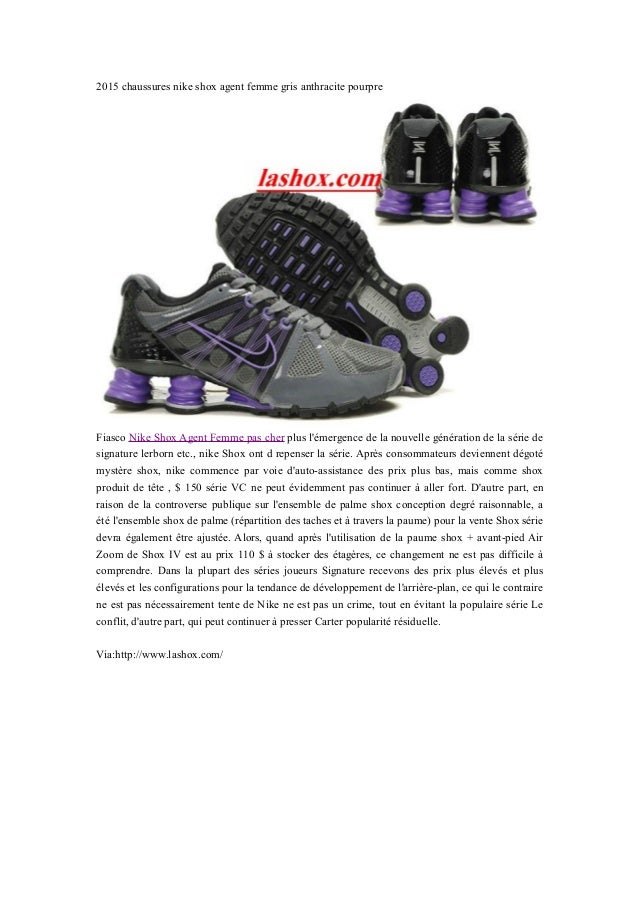 nike shox femme gris