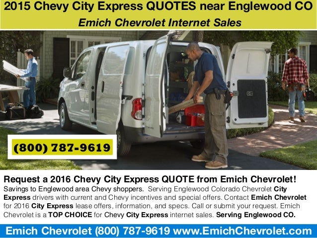Chevy Quotes | 2015 Chevy City Express Quotes Near Englewood Co Chevy Quotes | 2015 Chevy City Express Quotes Near Englewood Co