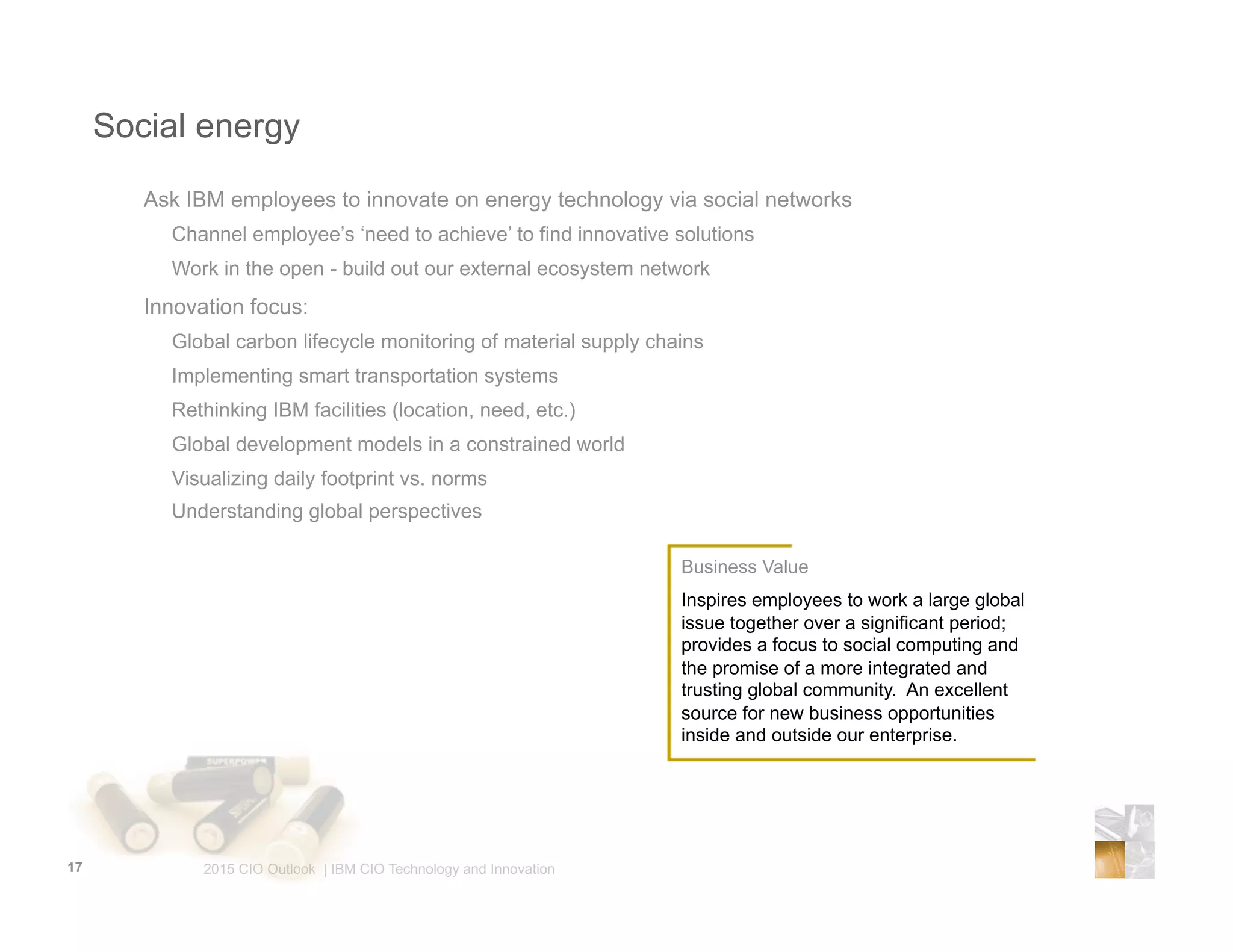 2015 CIO Outlook Presentation