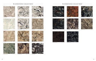 2322
WATERSTONE COLLECTION™
™
WATERSTONE COLLECTION™
™
MONTGOMERY™	 U.S. Patent Pending
	 PRAA SANDS™		 Cambria Company LLC	 BERKELEY™ 	 U.S. Patent D712,671 Cambria Company LLC
WENTWOOD™		 U.S. Patent Pending	SHIREBROOK™ 		 Cambria Company LLC
	 BRAEMAR™ 		 Cambria Company LLC 	
NEVERN™		 U.S. Patent D712,665
	 BUCKINGHAM™		 Cambria Company LLC	BRADSHAW™	 U.S. Patent D712,670 	 Cambria Company LLC
NEW QUAY™ 	 	 Cambria Company LLC	BERWYN™		 U.S. Patent D737,577 	BELLINGHAM™ 		 D Cambria Company LLCD
DD
D D
DD
WESTMINSTER™		 Cambria Company LLC 	 ABERDEEN™		 Cambria Company LLC	HOLLINSBROOK™	U.S. Patent D712,669 Cambria Company LLC
ARMITAGE™ 	 U.S. Patent D712,666 Cambria Company LLC
	 LANESHAW™ 	 U.S. Patent D712,161	 Cambria Company LLC
	 HAMPSHIRE™ 		 U.S. Patent Pending
WELLINGTON™		 Cambria Company LLC
	 SHARPHAM™		 Cambria Company LLC	 	
D D D
D
D D
D
 