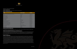 3131
PRODUCT SPECIFICATION SHEET
PRODUCT DESCRIPTION
Cambria®
is a unique pure natural quartz surface that is ideal for residential and commercial applications.
PRODUCT PERFORMANCE DATA
DESIGN AND FINISH INFORMATION
Cambria is available in many designs. Cambria can develop custom designs. Cambria is available in polished finish for all designs. Some designs may be available by request
in semi-polished finish (1cm) for floor and cladding surfaces.
PRODUCT SIZE INFORMATION FOR SLABS, COUNTERTOPS AND TILE
Cambria standard-size slabs are 55½˝ x 122˝ and jumbo-size slabs are 65½˝ x 132˝, and can be ordered in 1cm, 2cm or 3cm nominal thicknesses. Please check with your local
fabricator for slab size availability per design. Cambria countertops are available in 2cm or 3cm material with availability of 2cm, 3cm or 4cm edge thicknesses. Cambria tile
can be cut from 1cm or 2cm slabs. Cambria tile may be cut to nominal or true dimensions, ±1
/16˝, with beveled edges, from 8˝-24˝. Custom dimensions are available upon
request, ±1
/16˝. Cambria thicknesses are nominal 1cm, 2cm and 3cm, ±0.5mm. 1cm thickness is typically 1.2-1.3cm. Cambria weighs approximately 6 lbs/ft
2
for 1cm, 10 lbs/ft
2
for 2cm and 15 lbs/ft
2
for 3cm.
PRODUCT INFORMATION
Cambria is pure natural quartz. Variation in the natural stone (quartz) color, pattern, size, shape and shade are inherent and unique characteristics to be expected with this
product. This does not affect the product performance in any manner. Color blotches are intended and designed into many designs to enhance the natural beauty. Samples
are small select cuts from a slab; they do not exhibit all the characteristics of a design and therefore are not fully representative of what will be installed. Product will not be
replaced due to these variations. Cambria is durable and more resistant to surface damage than other stone. However, all stone can be damaged by force and no stone is
chip-proof. Objects hitting edges particularly at sinks or dishwashers may cause chips. Though a minor knife slip will dull the knife and not harm Cambria, no stone surface
is scratch-proof. Surface markings are more visible on monotone designs than multi-colored surfaces. Cambria is not a seamless product. Seams are visible. Where there are
seams the product pattern and shade can change. Natural stone surfaces can be damaged by sudden and/or rapid change of temperature especially near the edges, as well as
direct and/or sustained heating of the top. Cambria may not withstand the direct transfer of heat from pots and pans and other cooking units such as electric frying pans and
griddles, and some slow cookers, roaster ovens and heat lamps. Therefore, the use of a hot pad or trivet is always recommended to prevent heating the product. Cambria is
not a structural support material. 2cm and 3cm Cambria thicknesses are for countertops and must be supported. 1cm thicknesses are for surface finishes such as walls, tub and
shower surrounds and fireplaces; horizontal applications such as a tub deck must be completely supported as well. Semi-polished finishes (1cm) will not shine. Cambria is not
approved for outdoor use.
Version 15O-0319
Gloss, % incident light reflected at 60° on polished finish 47% minimum Glossmeter
Density 2.4 g/cm3
Hydrostatic scale
Moisture Absorption Negligible ASTM C-97
Modulus of Rupture 6,800 psi ASTM C-99
Compressive Strength 24,750 psi ASTM C-170
Abrasion Resistance 223 ASTM C-501
Bond Strength 205 psi ASTM C-482
Thermal Shock Passes–5 cycles ASTM C-484
Coefficient of Thermal Expansion 1.2x10-5
inch/°F ASTM C-531
Breaking Strength of Tile 3,661 lbf ASTM C-648
Resistance to Freeze Thaw Cycling Unaffected–15 cycles ASTM C-1026
Coefficient of Friction Pull Method .75 dry / .55 wet ASTM C-1028
Wet Dynamic Coefficient of Friction 0.34 ASTM A137.1
Surface Burning Characteristics 17 (Class A/1 Rating) ASTM E-84
Smoke Density Flaming-196 / Non-flaming-69 ASTM E-662
Cigarette Burn Unaffected ANSI Z-124.6
Stain Resistance Unaffected ANSI Z-124.6
TEST TYPICAL RESULT METHOD
3956_MK 2015 Product Spec Sheet_15O-0319.indd 2 3/23/15 3:39 PM
 