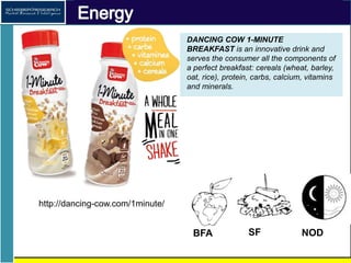 Energy
http://dancing-cow.com/1minute/
BFA NODSF
DANCING COW 1-MINUTE BREAKFAST is
an innovative drink and serves the
cons...