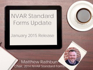 NVAR Standard Contract Form Changes - January 2015