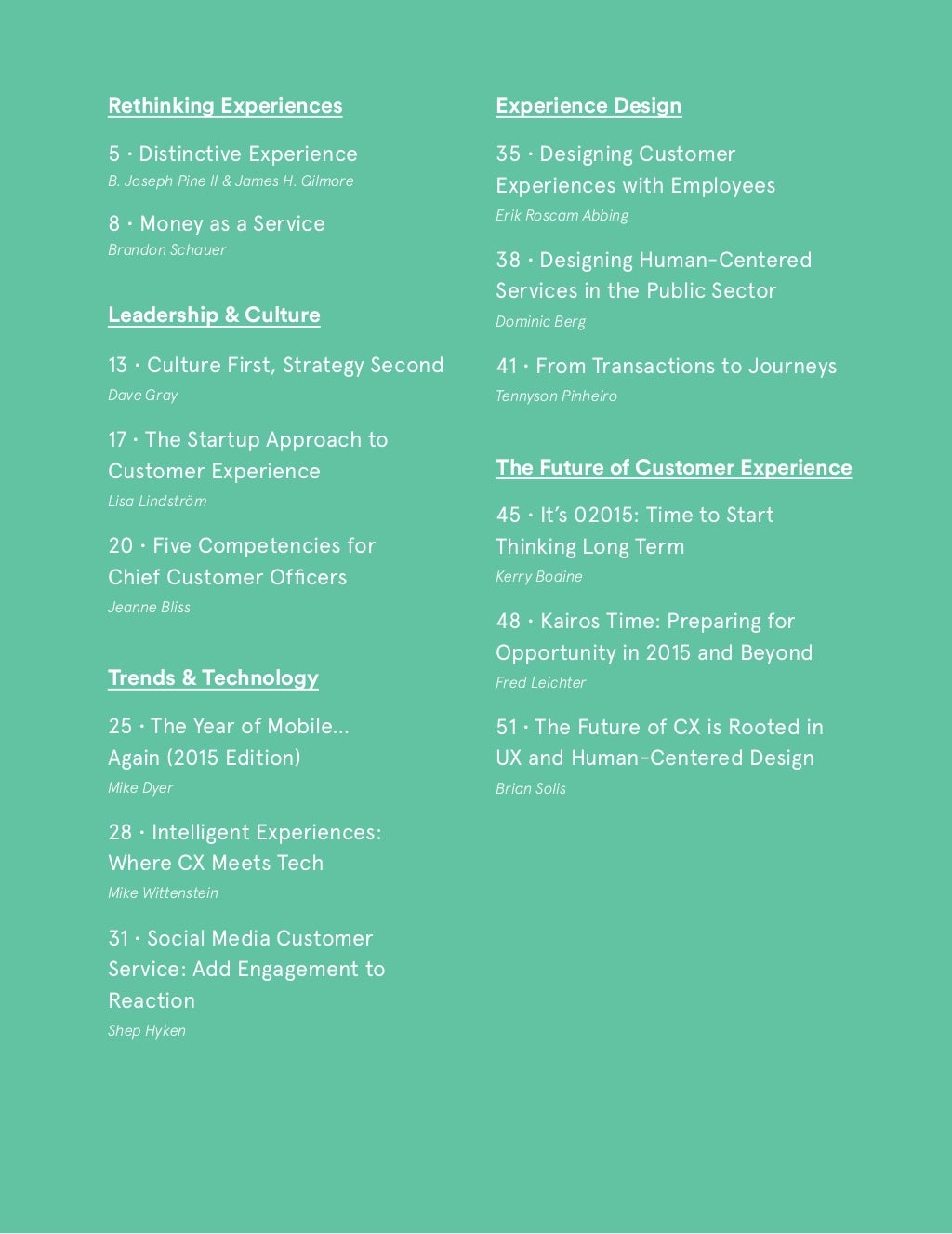 2015 Customer Experience Outlook